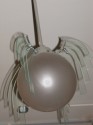 English Ceiling Light with glass wings art deco
