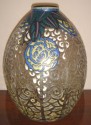 Glass and Enamel Vase by Delatte 