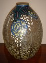 Glass and Enamel Vase by Delatte 