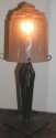 Gorgeous French Glass and Iron Lamp