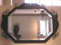 French Iron Mirror Art Deco