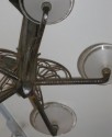 Mueller signed French Iron Art Deco Chandelier