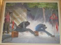 Henri Quittelier  Belgian Oil Painting of Welders at Work