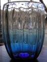 Blue Schneider Art Deco Glass Vase