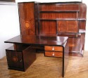 French Streamline Desk and Bookcase Set