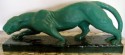French Art Deco Ceramic Jaguar Sculpture