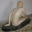 Signed G. Levy French Ceramic Nude sculpture