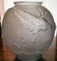 Lorraine  Signed Art Deco Fish Bowl Vase