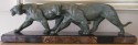Prowling Tigers by Rulas Art Deco Statue