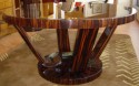Macassar round coffee table Art Deco