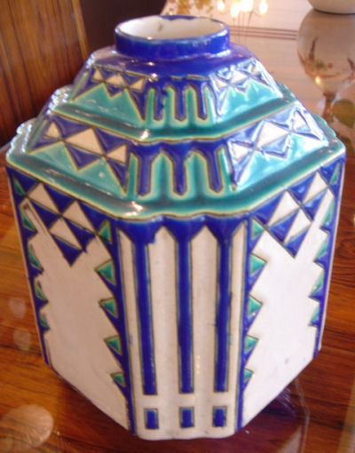 Catteau Boch Vase Geometric Impressive