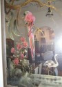 Large French Art Deco Mirror with Tropical Scene