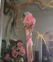 Large French Art Deco Mirror with Tropical Scene