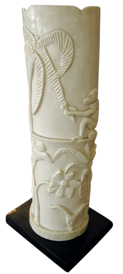 Carved Ivory Table Lamp