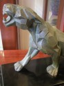 cubist sculpture of a jaguar