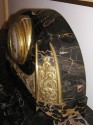 Black Marble French Clock with Garniture