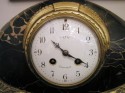 Black Marble French Clock with Garniture