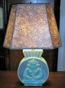 1930s Ceramic Table Lamp - on