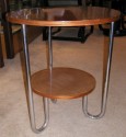 Modern French 2 Tier Table - side view