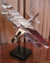 Chrome Biplane Statue