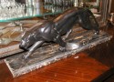 French Black Panther Sculpture