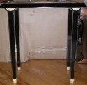 French Black Lacquer Side Table