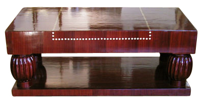 rosewood art deco coffee table
