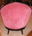 
French Mahogany Rose Velvet Chair