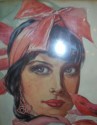 
Claro Watercolor of Woman with Pink Flower