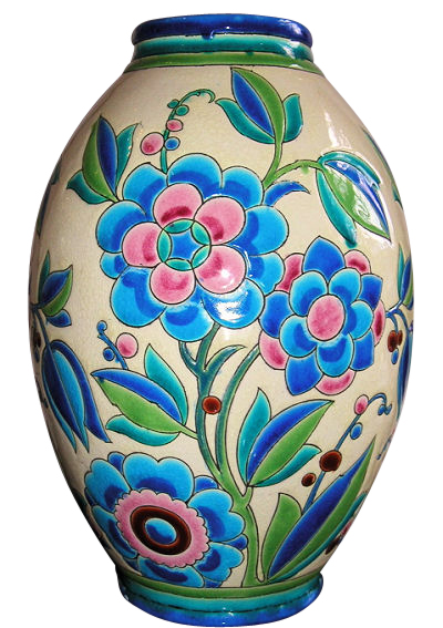 Pink and Blue boch vase