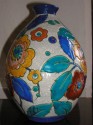 Boch Vase with Floral Design