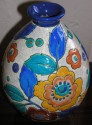 Boch Vase with Floral Design