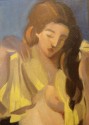 French Oil Painting of Nude Woman by Lacaze