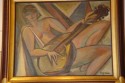 Woman Playing Guitar by Lagneau