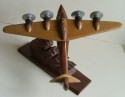 French Airplane Scullpture in Wood