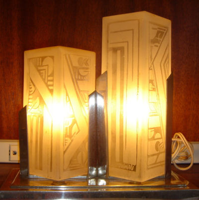 French Modernist Lamp by Deveau