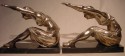 Pair of Bronze Female Bookends