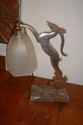
Pair of Leaping Gazelle Lamps