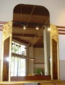 Mirror with Walnut and Gold Leaf Wings