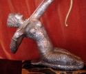 Ravishing 1930s Art Deco Siren with Bow Statue - Signed by Limousin