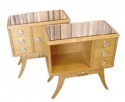 Maple Art Deco Night Stands / End Tables  Pair
