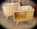 Maple Art Deco Night Stands / End Tables • Pair