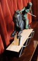 1930's French Statue • Olympic Equestrian Sportsman With Marble Base