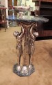 Unusual French Sculptural Table Two Women 1925 floral signed P. Seca
