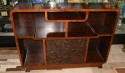 African Carved Exotic Art Deco Bar Storage front