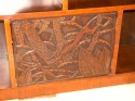 African Carved Exotic Art Deco Bar Storage closer 
