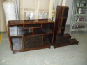 African Carved Exotic Art Deco Bar Storage 