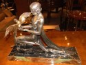 1992kFrench Art Deco Statue signed Limousin  Bird