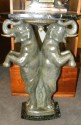 French Art Deco Occasional Table with Elephant  Sculpture signed P. Seca