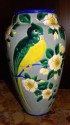 Bach Catteau era Ceramic vase with bird